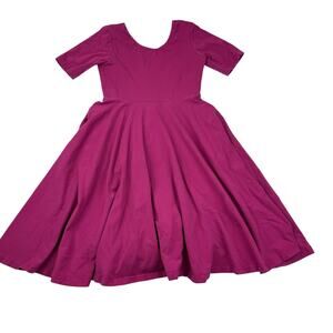 Remie Girl Raspberry Pink Fit & Flare Pocket Dress